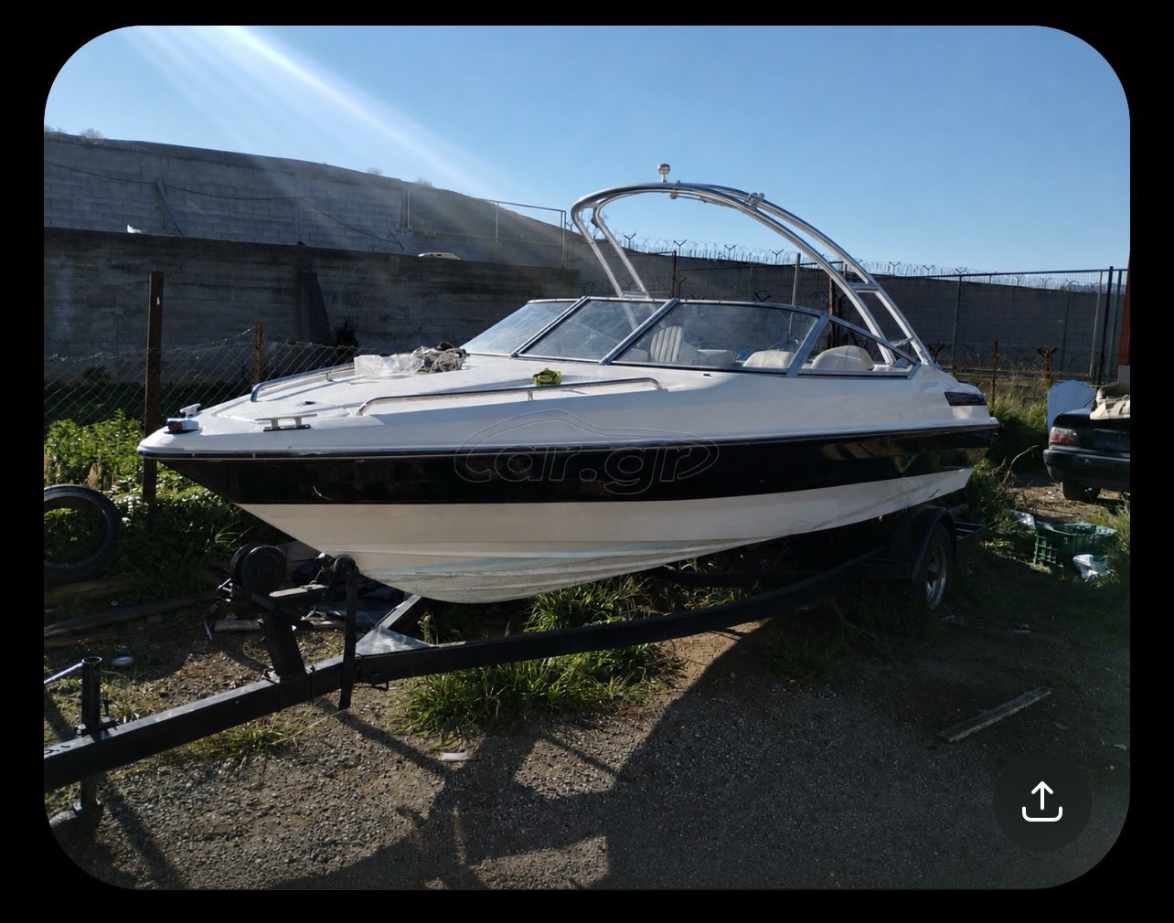 Port side, wakeboard tower